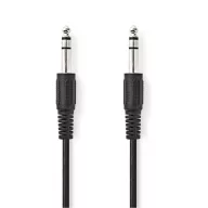   Nedis CAGL23000BK20 6,35 mm sztereo jack dugó (apa) kábel, 2m