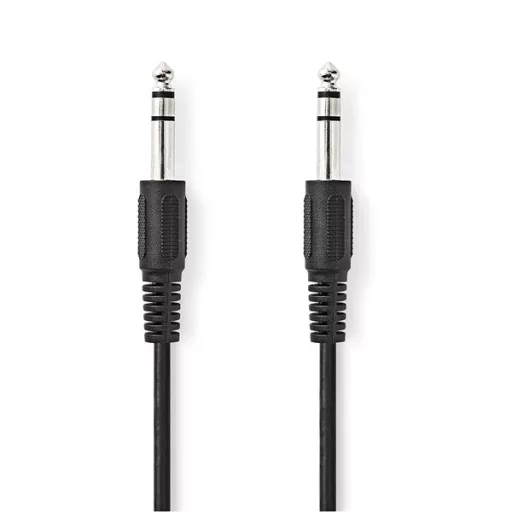 Nedis CAGL23000BK20 6,35 mm sztereo jack dugó (apa) kábel, 2m