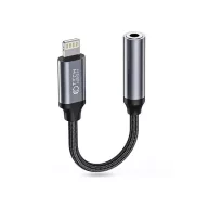   Tech-Protect UltraBoost Lightning/3,5mm jack adapter - fekete/szürke