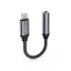 Tech-Protect UltraBoost Lightning/3,5mm jack adapter - fekete/szürke