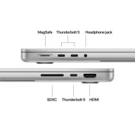   Apple Macbook Pro 14,2" M5 PRO, 18C CPU/20C GPU, 64GB/1TB - Silver - HUN KB, Nanotexture