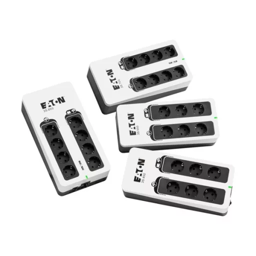 EATON UPS 3S Gen2 UPS DIN, 850VA, 510W, Input: Schuko, Outputs: 8x Schuko, szünetmentes tápegység, USB