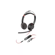   HP POLY fejhallgató Blackwire 5220 sztereó USB-C+3,5 mm-es csatlakozó+USB-C/USB-A adapter (Bulk)
