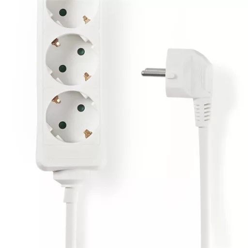 Nedis ESOC630F1WT 6 aljzatos elosztó, 3 m, 3680 W, 16 A, fehér