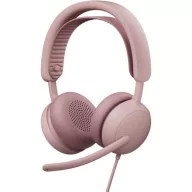   LOGITECH Fejhallgató 2.0 - Zone Wired 2 Mikrofonos, Rózsaszín
