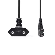   Nedis CEGL11055BK50 tápkábel, Euro dugó,  IEC-320-C7,  pipa, szögben balra, 5m, fekete