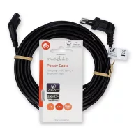   Nedis CEGL11055BK50 tápkábel, Euro dugó,  IEC-320-C7,  pipa, szögben balra, 5m, fekete