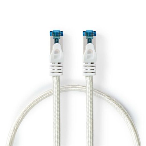 Nedis CCTB85321AL05 UTP / FTP Cat6 patch kábel, RJ45 aranyozott érintkezők, LSZH, fonott / PVC, ezüst, hossz 0.5m
