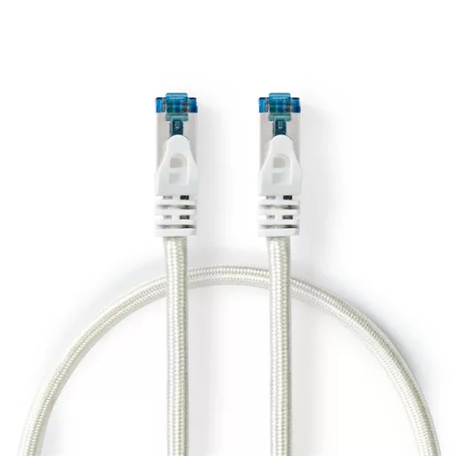 Nedis CCTB85321AL05 UTP / FTP Cat6 patch kábel, RJ45 aranyozott érintkezők, LSZH, fonott / PVC, ezüst, hossz 0.5m