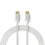   Nedis CCTB37014AL20 DisplayPort 1.4 kábel, displayport dugó - display port dugó, aranyozott csatlakozók, 8K@60Hz, 2m