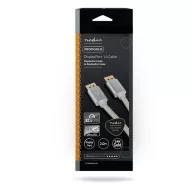   Nedis CCTB37014AL20 DisplayPort 1.4 kábel, displayport dugó - display port dugó, aranyozott csatlakozók, 8K@60Hz, 2m