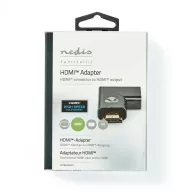   Nedis CVTB34904GY HDMI átalakító adapter, aranyozott, jobbra hajlított, pipa, alumínium borítás