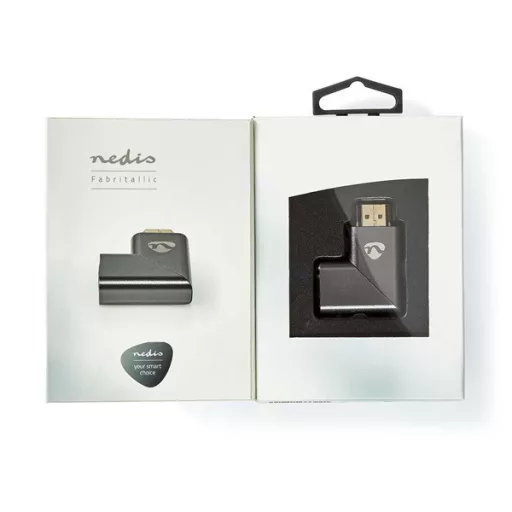 Nedis CVTB34904GY HDMI átalakító adapter, aranyozott, jobbra hajlított, pipa, alumínium borítás