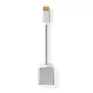   Nedis CCTB37250AL02 Displayport dugó - DVI-D 24+1-Tűs aljzat adapter, aranyozott csatlakozók, 1080p, 20 cm kábel