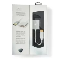   Nedis CCTB37250AL02 Displayport dugó - DVI-D 24+1-Tűs aljzat adapter, aranyozott csatlakozók, 1080p, 20 cm kábel