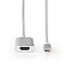 Nedis CCTB64680AL20 USB-C adapter 3.2 Gen 1, aktív tápcsatlakozás, USB C dugó - HDMI aljzat, 4K@60Hz, aranyott,  2 m