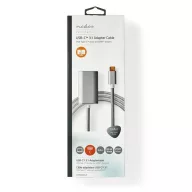  Nedis CCTB64680AL20 USB-C adapter 3.2 Gen 1, aktív tápcsatlakozás, USB C dugó - HDMI aljzat, 4K@60Hz, aranyott,  2 m