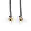 Nedis CSTB41000GY50 F csatlakozós koax kábel, 75 Ohm, 90 dB,  négyszeresen árnyékolt, prémium kivitel, 5m