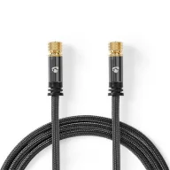   Nedis CSTB41000GY50 F csatlakozós koax kábel, 75 Ohm, 90 dB,  négyszeresen árnyékolt, prémium kivitel, 5m