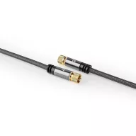   Nedis CSTB41000GY50 F csatlakozós koax kábel, 75 Ohm, 90 dB,  négyszeresen árnyékolt, prémium kivitel, 5m