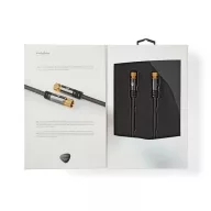   Nedis CSTB41000GY50 F csatlakozós koax kábel, 75 Ohm, 90 dB,  négyszeresen árnyékolt, prémium kivitel, 5m