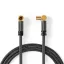 Nedis CSTB40015WT50 koax RF kábel, koax férfi (dugó), koax nő (aljzat), 75 Ohm, Négyszeresen árnyékolt, 5m