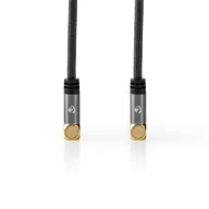   Nedis CSTB40015WT50 koax RF kábel, koax férfi (dugó), koax nő (aljzat), 75 Ohm, Négyszeresen árnyékolt, 5m