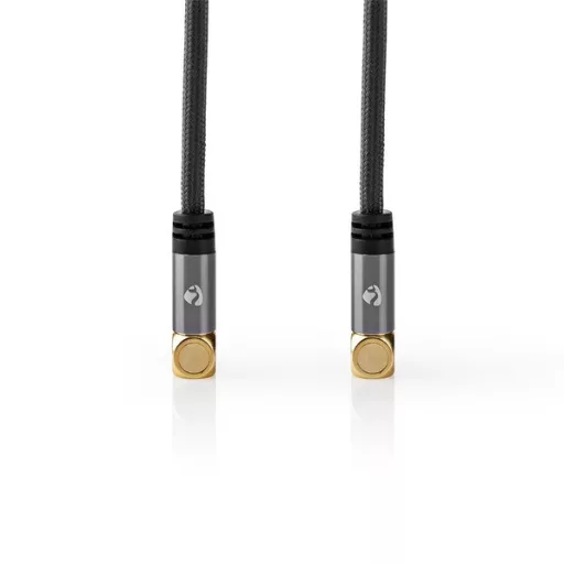 Nedis CSTB40015WT50 koax RF kábel, koax férfi (dugó), koax nő (aljzat), 75 Ohm, Négyszeresen árnyékolt, 5m