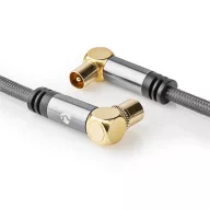   Nedis CSTB40015WT50 koax RF kábel, koax férfi (dugó), koax nő (aljzat), 75 Ohm, Négyszeresen árnyékolt, 5m