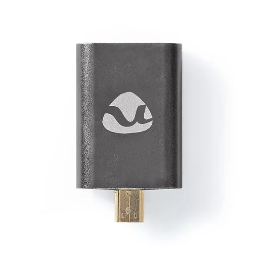 Nedis CVTB34907GY micro HDMI - HDMI adapter, 4K@60Hz, aranyozott, alumínium ház