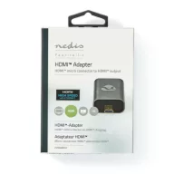   Nedis CVTB34907GY micro HDMI - HDMI adapter, 4K@60Hz, aranyozott, alumínium ház