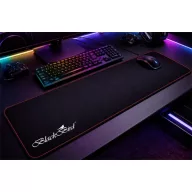   BLACKBIRD Egérpad Gamer DeepBlack  80x30cm 3mm vastag piros varrott szegély