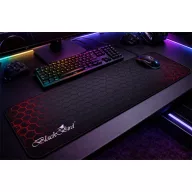   BLACKBIRD Egérpad Gamer TacticField  80x30cm 3mm vastag fekete varrott szegély