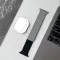 BLACKBIRD Szíj Iwatch készülékhez LITCHI Fekete Szürke 42/44/45/46/49 mm