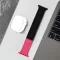 BLACKBIRD Szíj Iwatch készülékhez LITCHI Fekete Pink 38/40/41/S1042 mm