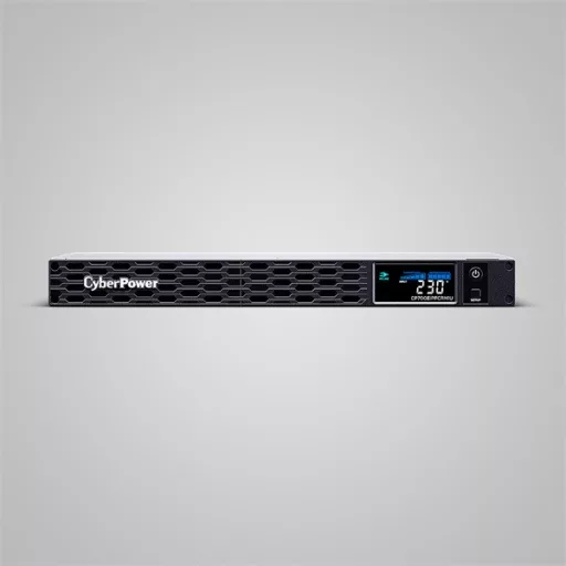 CYBERPOWER UPS, 6xC13,1xUSB 700VA 420W Aktív PFC,tiszta színuszos szünetmentes,LINE-INTERAKTÍV, AVR,színes LCD, 1U rack