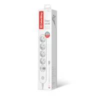   COLORWAY Hálózati elosztó, CW-CHE44PDW, 4 dugalj, 4xUSB (Type-C 2PD20W + 2USB QC3.0) (20 W), 2 m, fehér