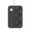 COLORWAY Hálózati elosztó, CW-CHE36PDB, 3 dugalj, 6xUSB (3USB-A + 3TYPE-C) (20W), fekete