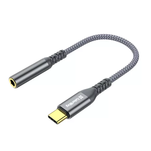 COLORWAY Adapter USB-C - 3.5 mm Female Audio, 14 cm, Szürke (CW-AD-CJ)