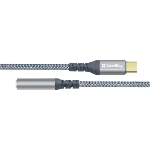 COLORWAY Adapter USB-C - 3.5 mm Female Audio, 14 cm, Szürke (CW-AD-CJ)
