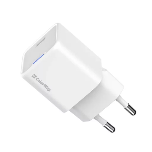 COLORWAY AC töltő adapter, CW-CHS059PD-WT, GaN Mini 20W PD Port PPS USB-C