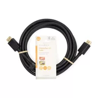   Nedis CCGL38010BK30 Displayport 2.1 kábel, 8K@60Hz, aranyozott csatlakozók, 3m