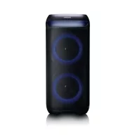   Lenco PA-210BK Bluetooth 5.3 bulihangszóró beépített világítással , TWS, 100W erősítővel, 2x mikrofon bemenet