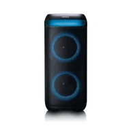   Lenco PA-210BK Bluetooth 5.3 bulihangszóró beépített világítással , TWS, 100W erősítővel, 2x mikrofon bemenet