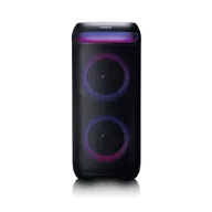   Lenco PA-210BK Bluetooth 5.3 bulihangszóró beépített világítással , TWS, 100W erősítővel, 2x mikrofon bemenet