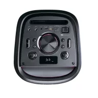   Lenco PA-210BK Bluetooth 5.3 bulihangszóró beépített világítással , TWS, 100W erősítővel, 2x mikrofon bemenet