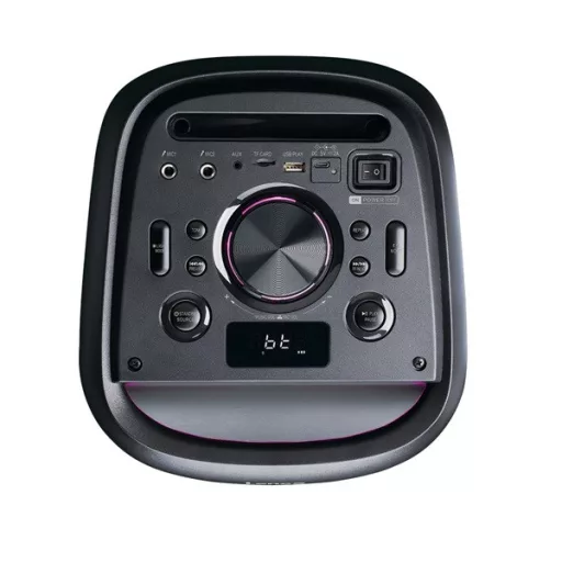 Lenco PA-210BK Bluetooth 5.3 bulihangszóró beépített világítással , TWS, 100W erősítővel, 2x mikrofon bemenet
