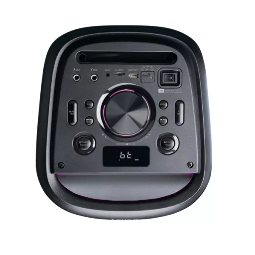 Lenco PA-210BK Bluetooth 5.3 bulihangszóró beépített világítással , TWS, 100W erősítővel, 2x mikrofon bemenet