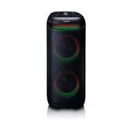   Lenco PA-210BK Bluetooth 5.3 bulihangszóró beépített világítással , TWS, 100W erősítővel, 2x mikrofon bemenet