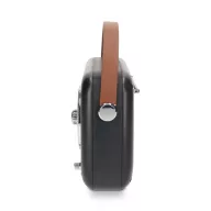   Nedis RDFM2600BK retró FM rádió, Bluetooth® 5.4, AUX bemenet, USB port, 1500 mAh-s lítium-ion akkumulátor